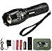 MIZOO LED Flashlight Mini Portable Torch Adjustable Focus, Super Bright - Sturdy and Durable Aluminium Structures - Water Resistant Lighting Lamp Torch For Hiking, Camping, Emergency