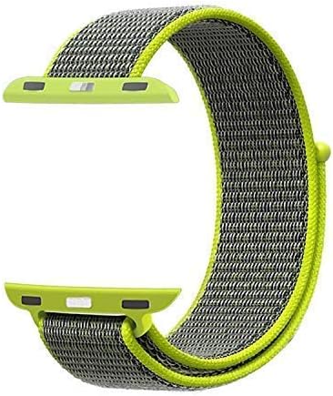 Shopfic Watch Band Nylon Loop Band, Adjustable Closure Band Compatible with Watch (42mm/44mm) (Green)