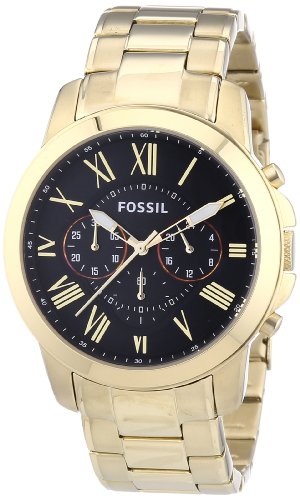Fossil Grant Chronograph Stainless Steel Watch - Gold-Tone Fs4815