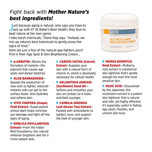 Baker’s Best Age Spot and Skin Brightening Cream for Age Spots, Liver