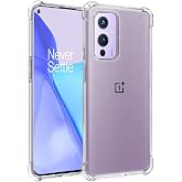 Folmeikat Compatiable with Oneplus 9 Case, 1+9 Phone Case 6.55" Clear | Oneplus 9 Case, 1+9 Phone Case Anti-Drop Shockproof Two-Color Flexible Soft TPU Case for Ｏneplus 9 Pro 6.55"(Clear)