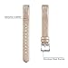 POY Replacement Bands Compatible for Fitbit Alta and Fitbit Alta HR, Genuine Leather Wristbands, Gold