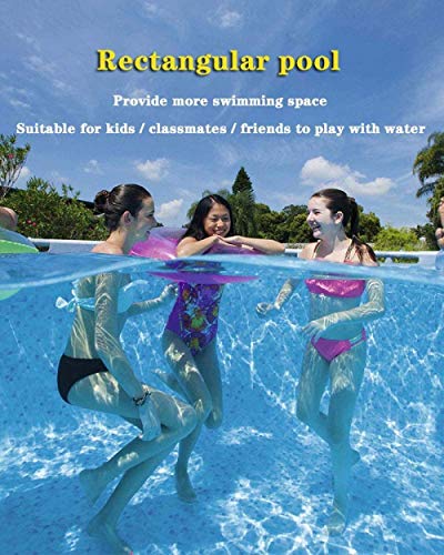 JWCN 13ft X 79ft X 39in Rechteckiger Rahmen Swimmingpool Set mit Pumpenfamilien Großes Planschbecken Privater Pool Sommerwasserspielpool Uptodate – Bild 5