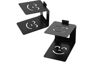 NiuNyuNeu Desktop Speaker Stands Pair Tilted 5° Speaker Riser for Desk Studio Monitor Desk Stand for Bookshelf, Monitor Speaker, Laptop, Projector, Bluetooth Speakers and Smart Speakers