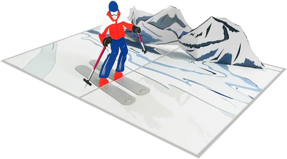 Carte Pop Up Sport Anniversaire Vacances Dhiver Bon De Voeux Ski 028 Papeterie Fournitures De Bureau Lawawarenesssociety In