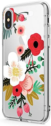 Saperi iPhone Xs/XR Case, Clear Soft & Flexible TPU Ultra-Thin Shockproof Transparent Girls and Women Floral Cover for…
