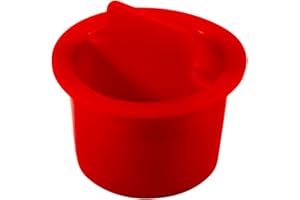 Caplugs ZCPT9XQ1 Plastic Center Pull Tab Tapered Plug. CPT-9X, PE-LD, Cap OD 1.00" Plug ID 0.825", Red (Pack of 100)