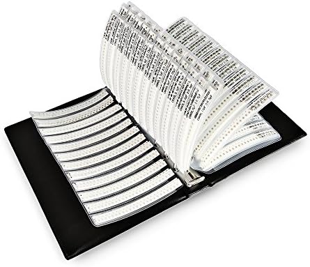 OneBelief [1206] SMD Capacitor Assorted Folder (0.5PF~1UF) [80 Value x 25PCS] Chip Capacitors Assortment Booklet[2000 PCS]