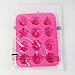 niceeshop(TM) 12 Cavity Flowers Silicone Non Stick Cake Bread Mold Chocolate Jelly Candy Baking Mould+Free niceEshop Cable Tie
