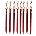Sharkleap 7075 Aluminum Tent Stakes Lightweight Tent Pegs with Reflective Pull Cords (Pack of 8)