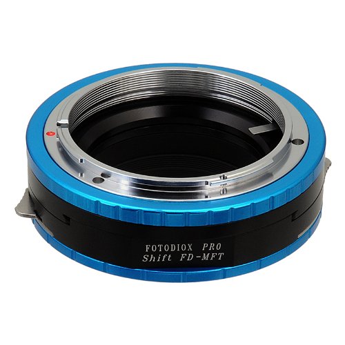 Fotodiox Pro Lens Mount Shift Adapter - Canon FD & FL 35mm SLR lens to Micro Four Thirds (MFT, M4/3) Mount Mirrorless Camera Body, with Built-In Aperture Control Dial