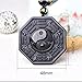 ZTAN Vintage Black Obsidian Necklace Pendant Yingyang Amulet Pendant with Long Adjustable Bead Chain