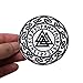 Patches for Jackets Men, 3PCS North Viking Compass Thor Hammer Rune Vegvisir Celtic Embroidered Patch Cool DIY Decor - Black & White