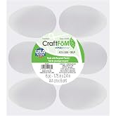 FloraCraft CraftFōM 6 Piece Egg 1.75 Inch x 2.4 Inch White