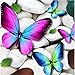 AIRDEA Full Drill 5D Square Diamond Painting Kit, Butterfly Embroidery Rhinestone Cross Stitch Arts Craft for Canvas Wall Decor