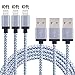 Eashion iPhone Cable, 3Pack 10FT Nylon Braided 8 Pin Lightning to USB Charger Cable, Compatible with iPhone 7/7 Plus/6s/6s Plus/6/6 Plus/5/5S/5C/SE/iPad and iPod(White)