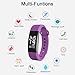 Fitness Tracker Heart Rate Monitor Touch Screen Activity Pedometer with Waterproof Smart Wristband and Sleep Monitor Smart Bracelet for Andorid and IOS, BHTSMART F1 (black)
