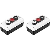2PCS Momentary Pushbutton Switch Station Box with Up Down Stop Control for Winch Roller Door Truck Tail Lift