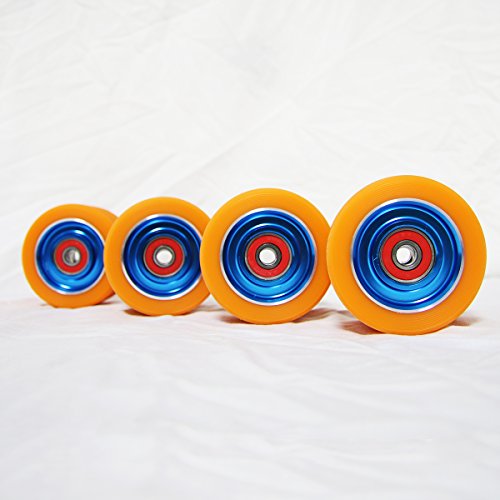 62mm Roller Skates Wheels Aluminum Alloy Speed Skate Wheels Replacement Wheels with Abec-9 Bearing (Pack of 4) - Thumbnail 2