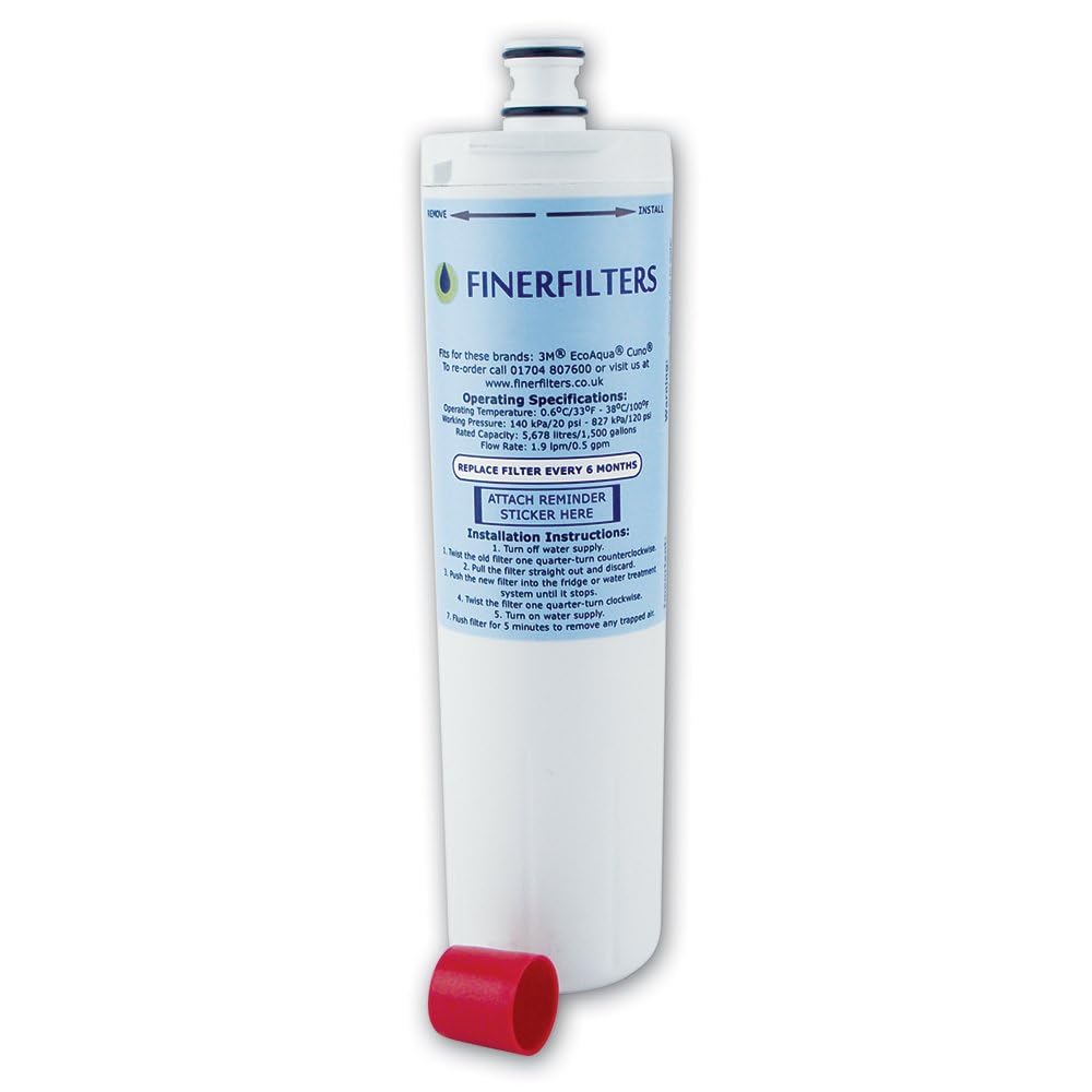Finerfilters FF-87 Fridge Water Filter Compatible with 3M CS52, CS-452 for BOSCH, NEFF, SIEMENS Internal Fridge Water Filter 5586605/06