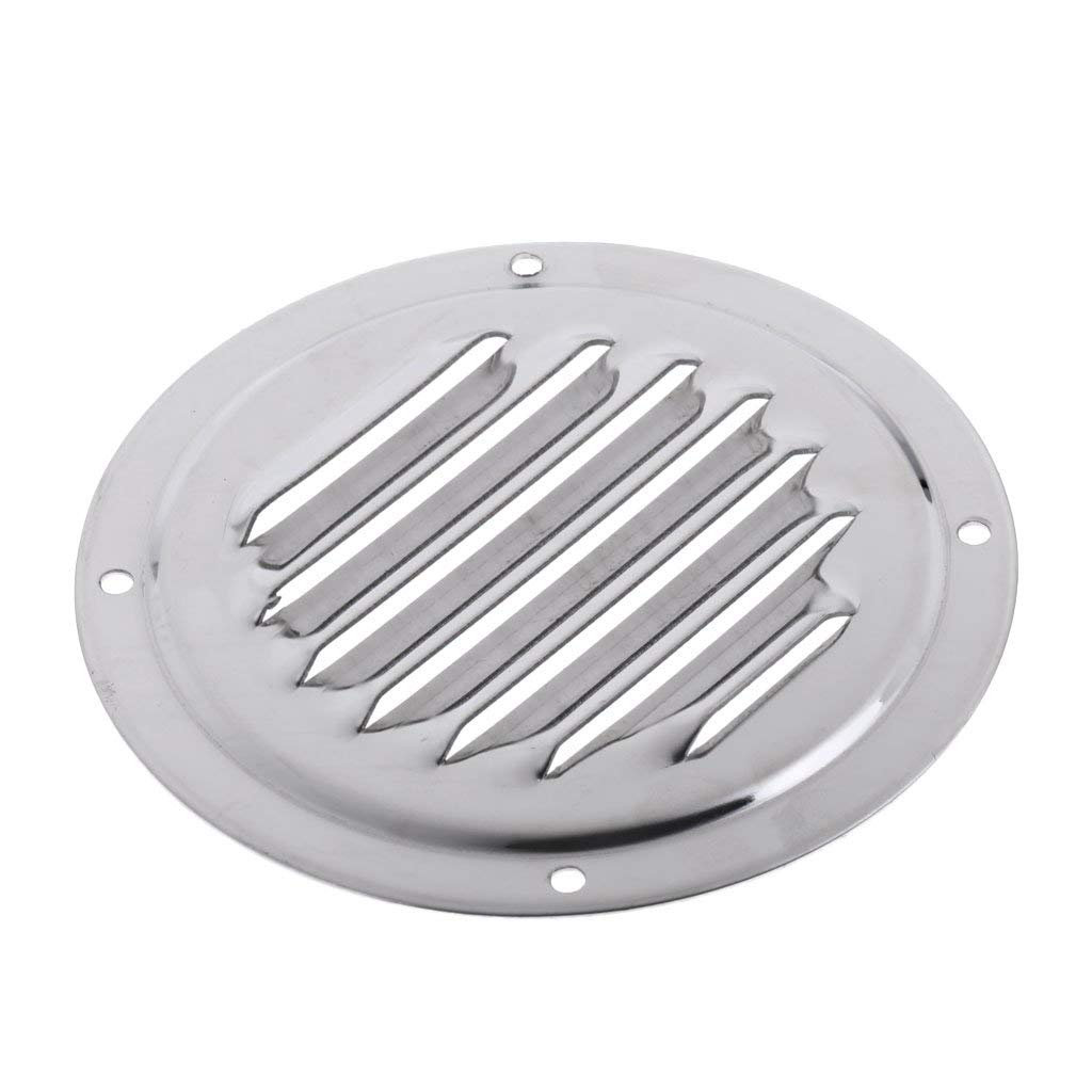 shangmu 2 Pieces Stainless Steel Round Louvered Vent Marine Boat Vent