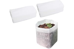 Belit Nursery Growing Bags, 100 Pcs Fabric Seedling Pots Non-Woven Pouch for Gardening Seed Plant Bag, Potato, Flower, Tomato Plant Starts (5.6" x 7.4 ")