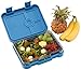 WonderEsque - Bento Lunch Box For Adults and Kids - Leak Proof Lunch Container - 4 Compartments – Non-Toxic BPA-Free Materials - Microwave-Safe Inner-Tray – Weight 1.2 LB (DARK BLUE)