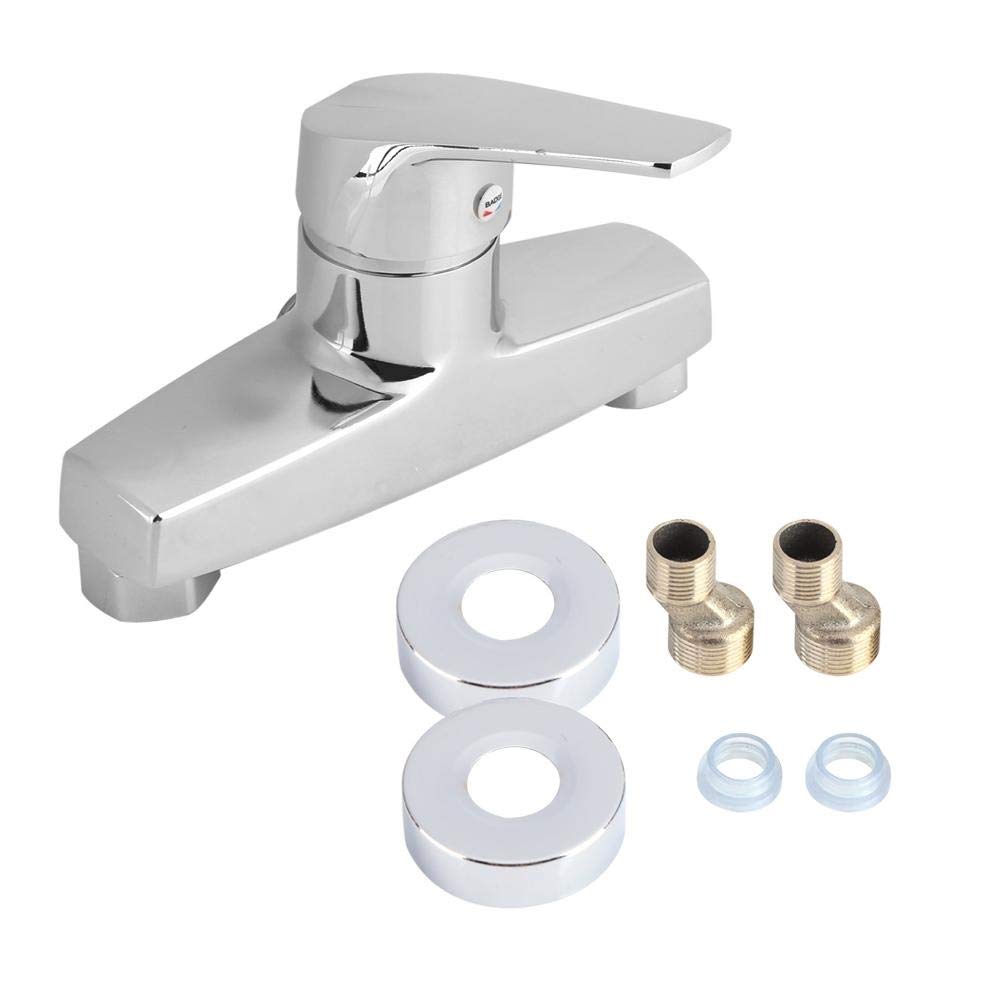 Aigend Single Lever Wall Mounted Shower Mixer Tap Zinc Alloy Bathroom Faucet External Chrome Silver