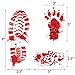 Key Largo Traders Bloody Footprints – Set of 50 Floor Clings - Includes Zombie Skeleton Werewolf Human Boot and Blood Splatter Decals for Halloween Party Decorations Supplies Props & Decor