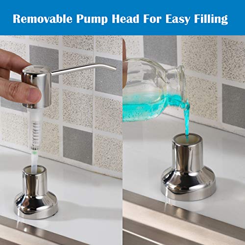 Dish Soap Dispenser for Kitchen Sink, SonTiy Kitchen Hand Soap
