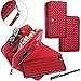 Urvoix iPhone 6 Plus/iPhone 6S Plus Case, Woven Skin Leather Zipper Wallet Detachable/Separable Magnetic Back Shell Cover w/Hand Strap, Card Slots for iPhone6 Plus/6S Plus(5.5