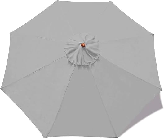 Amazon Com Abccanopy 9ft Outdoor Umbrella Replacement Top Patio Umbrella Market Umbrella Replacement Canopy With 8 Ribs Gray Garden Outdoor