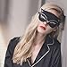 Cute Animal Sleep Eye Mask, Aimell Sexy Fox Cat Double-side Smooth Real Silk Eye Shade with Adjustable Strap (Black)