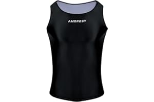 AMORESY Uranus Series Color-Blocked Fashion Spandex Tight Sports Hurdle Vest Men's Running Breathable（519）