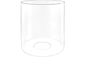 GLITI Clear Glass Lamp Shade, 1.7 Inch Opening, 4.96 Inch Height, 4.45 Inch Diameter for Pendant Lights, Table Lamps, Wall Lamp Shades
