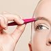 BEST SLANT TWEEZERS PINK Set Includes CASE and Ebook - Precision Eyebrows Tweezer - Stainless Steel - For Beautiful Eyebrows!