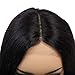 ATZHAIR 4x4 Lace Front Wigs Brazilian Remy Human Hair Wig Straight Short Bob Wig Pre Plucked with Baby Hair for African American Women Natural Color(8 Inch with 150% Density)