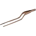 JB Prince Rose Gold Colored Offset Fine Tip Tweezer 7.8"