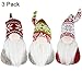 Juegoal Christmas Plush Gnomes, 9 Inch Lighted Handmade Mini gnome Scandinavian, Light Up Swedish Tomte Elf Holiday Present, Battery Operated Xmas Gifts Table Ornaments Dinner Party Supplies, Set of 3