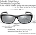 CAXMAN Polarized Fit Over Glasses Sunglasses for Prescription Glasses, Small Size, Black Frame with Grey Lens, 100% UV Protection
