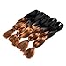 Silike Jumbo Braiding Hair Afro Crochet Braiding Hair Extensions 2 Tone Ombre Colour 24