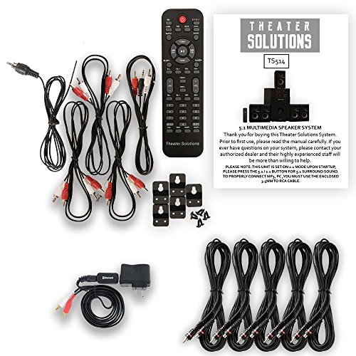 Theater-Solutions-TS514-Home-Theater-51-Speaker-System-600-Watts-Tuner-Bluetooth-and-5-Extension-Cables-TS514B-5