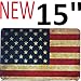 for MacBook Pro 15 Inch Case A1990/A1707 (Release 2019/2018/2017/2016), iZi Way US Patriots Rubberized Hard Shell Cover for Apple Laptop Mac Pro 15 with Touch Bar & Retina Display - American Flag