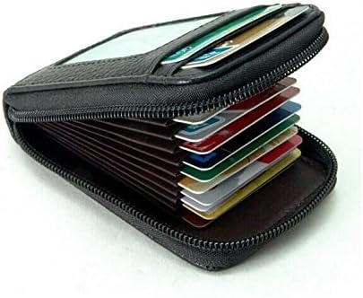Drhob 1pcs black New Fashion Men's/Women's Mini Leather Wallet ID Credit Cards Holder Purse