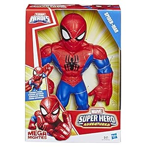 Playskool Heroes Marvel Super Hero Adventures Mega Mighties Spider-Man Collectible 10 Inch Action Figure, Toys for Kids…