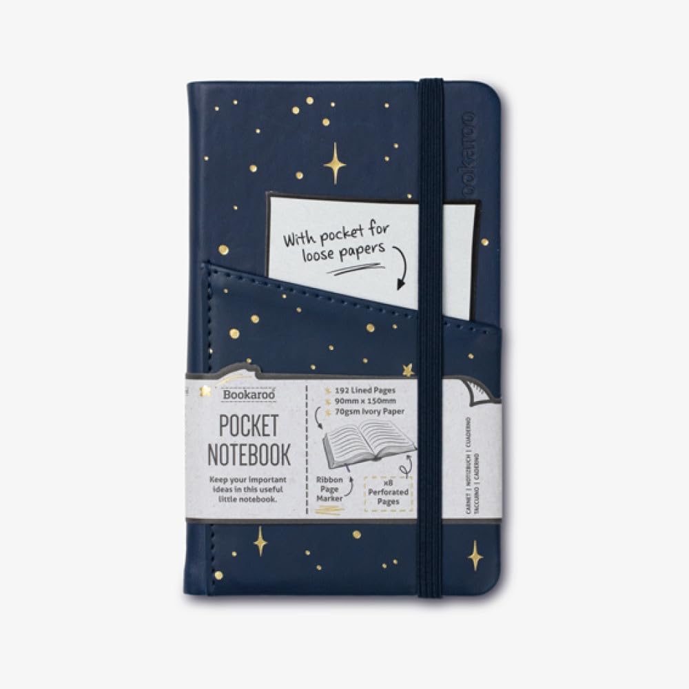 IF Moon & Stars - Bookaroo Pocket Notebook (A6) Journal — image 1