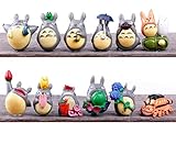 Thedmhom 12 Pcs New Cute Kawaii Animal Cartoon Anime Cat Totoro Ornaments Craft Bonsai Plant Garden Deco Home Room Decor Moss Micro Landscape Decoration DIY Accessories Novelty Gift Kids Mini Toy