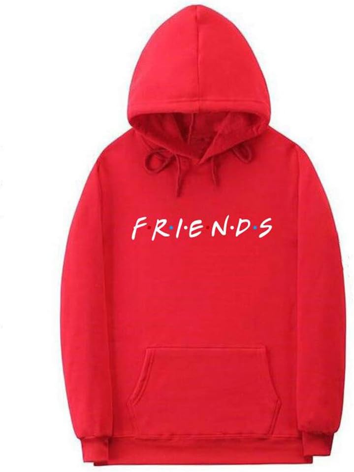 LHAYY Friends Womenโs Casual Loose Top Cotton Friends Letters Print Pullover Sweatshirt Hoodie