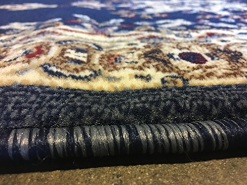 Traditional Persian Area Rug Dark Navy Blue Design 510 (31 inch X 15 feet 8 inch)