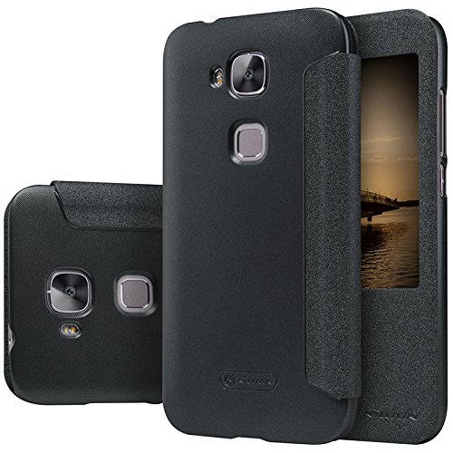 Huawei G8 / GX8 case, KuGi Â® Huawei G8 / GX8 case - Star style High quality ultra-thin PU Leather Case for Huawei G8 / GX8 smartphone. (Black)